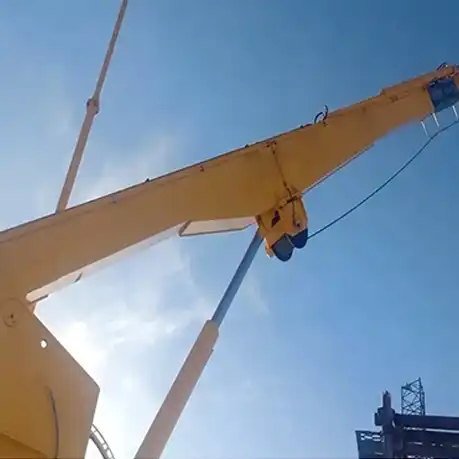 Small marine fixed cranes 3 ton stiff boom crane