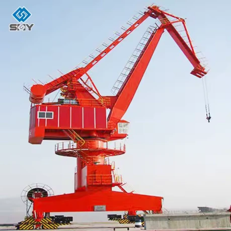 Hydraulic mobile harbour crane for bulk cargo loading