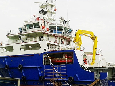 Marine Loading Unloading Deck Crane 4t 6t 7t Onshore Offshore Telescopic Boom Marine Crane