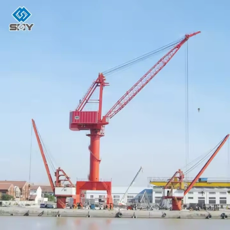 Portable mobile harbour crane for coastal logistics operations